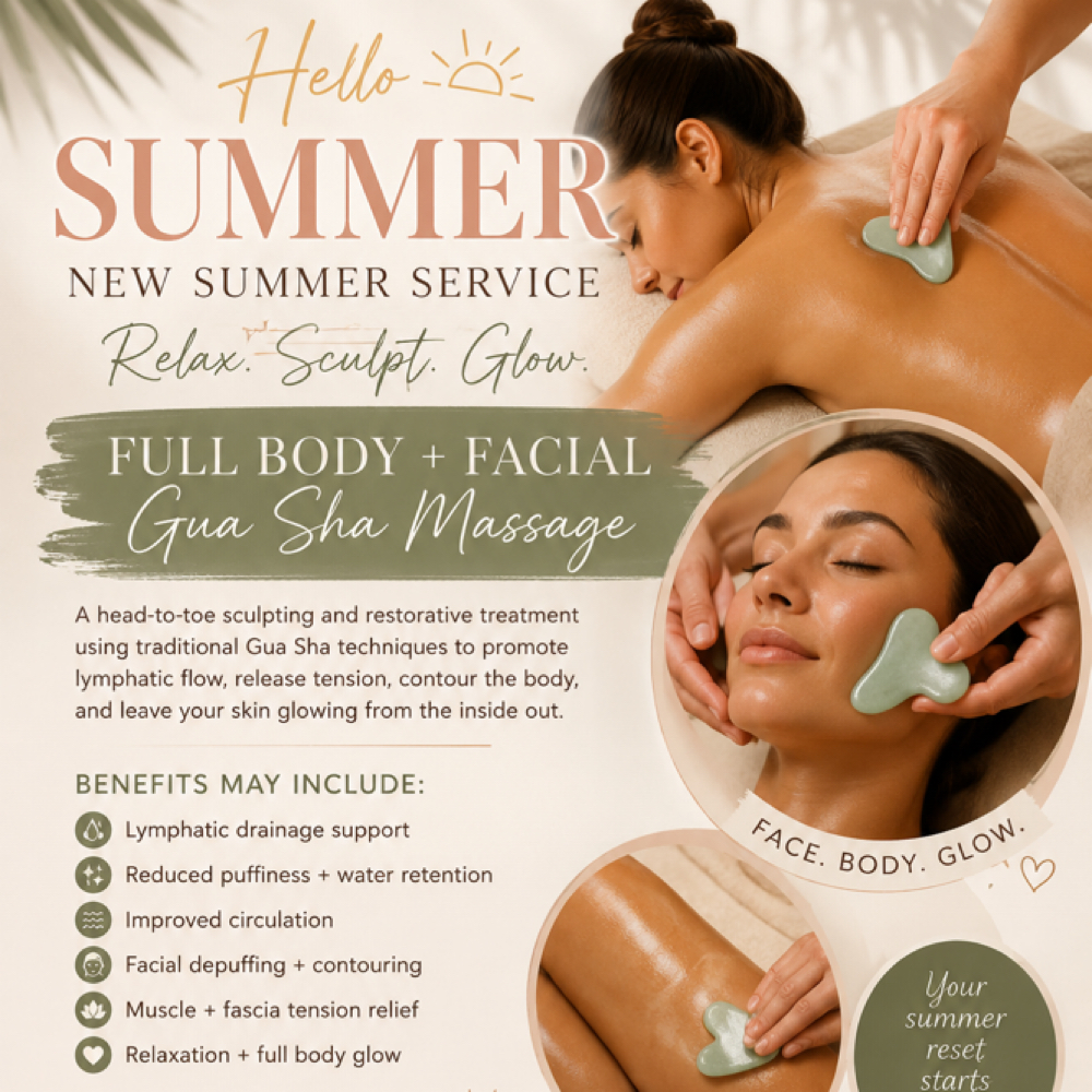 90 Min Full Body + Face Gua Sha at Kalm & Glow in Fortmill, SC