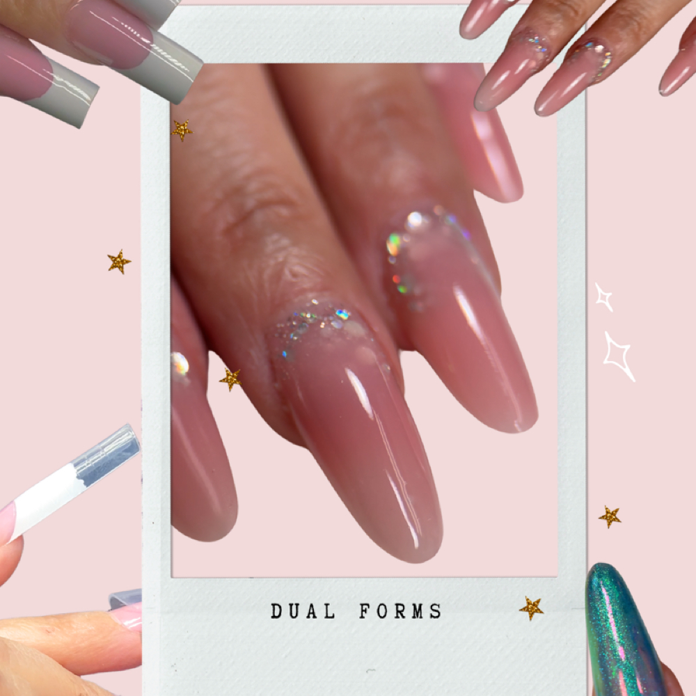 Dual Form Nail Extensions at Mel Perdue Nails in Bakersfield, CA