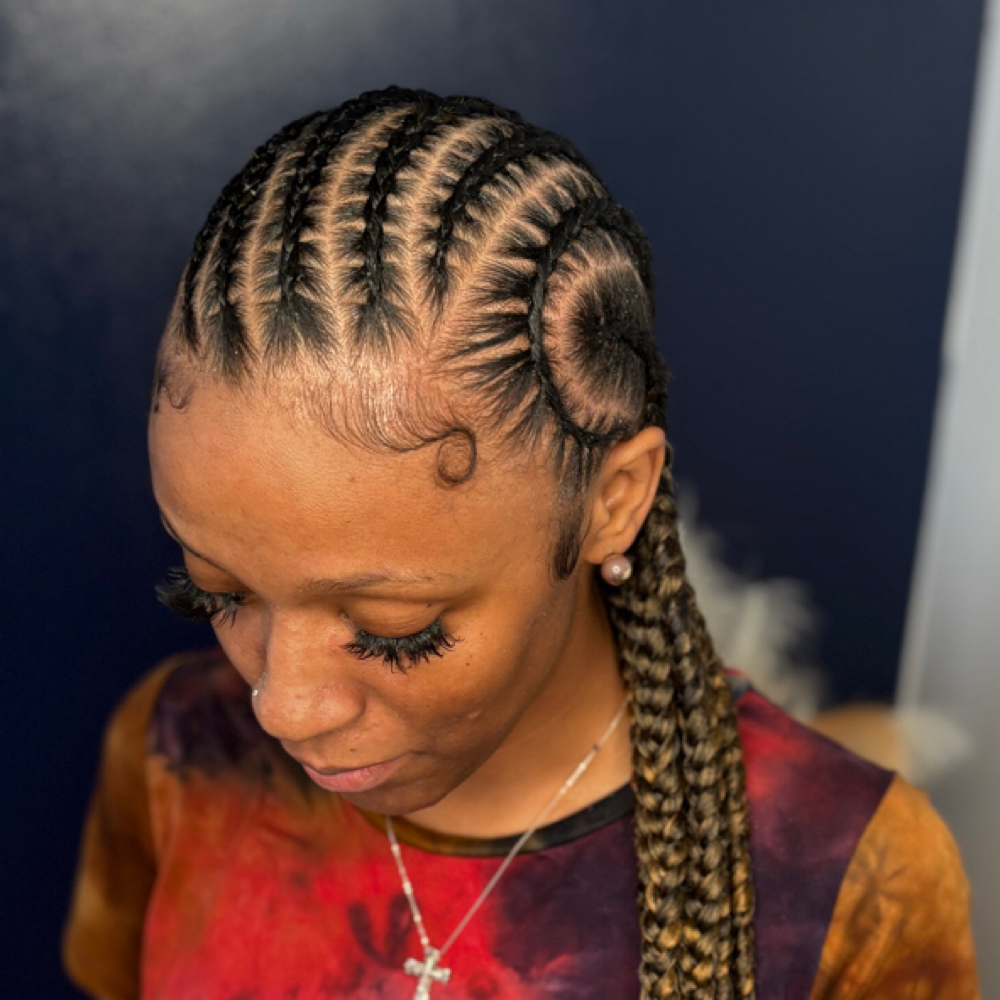 Basic Feed in braids at Styled By House Of Harm in New Orleans, LA