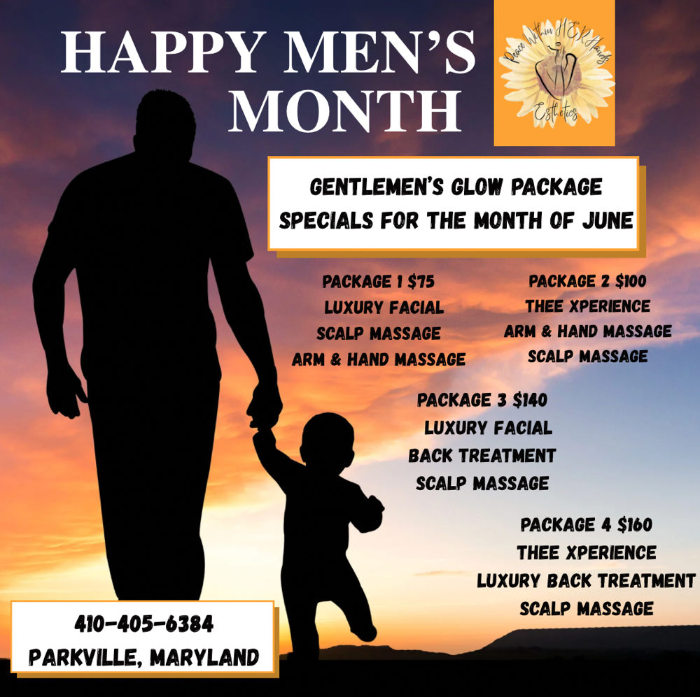 Men’s Month Package 2 at Peace Within Her Hands in Parkville, MD