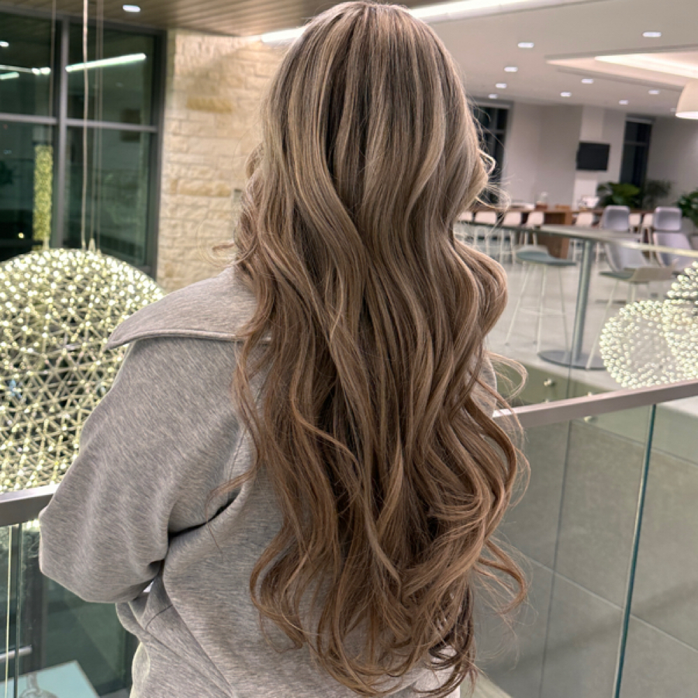 Blowout/curls at 11:11 Empyreal Hair Studio in Lewisville, TX