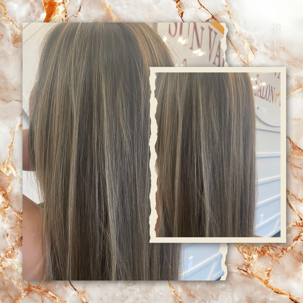 Vibrant New Hue + Half Blonding