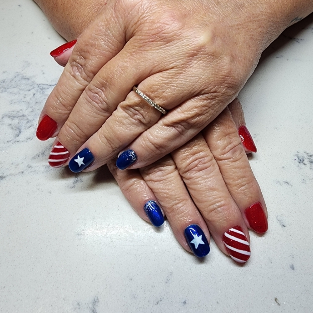 Customized Freehand Nail Art at All About You Hair and Nail Salon in Pensacola, FL