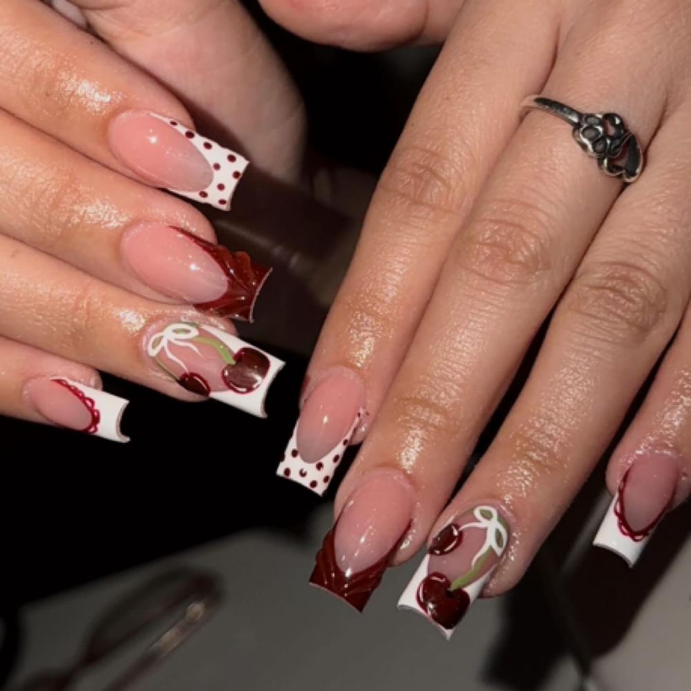 Medium Acrylic Fill at NailedXJanelle in Lubbock, TX