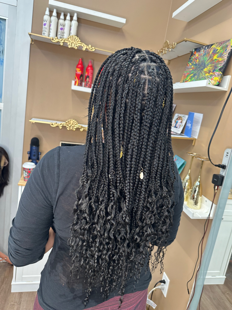 Medium Med-back Box Braids