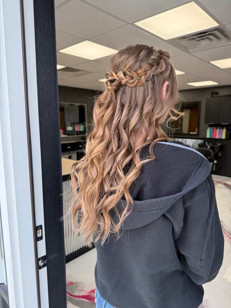 Bridal Style (Half-Up) at MADD Kutz in Poneto, IN