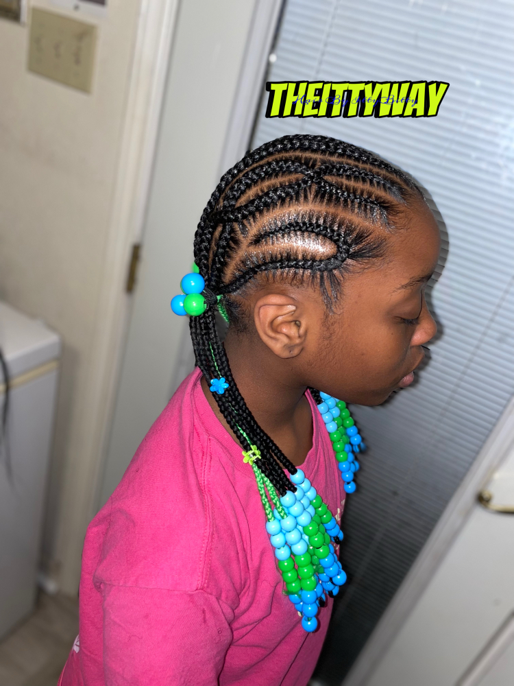 Kids Fulani Braids 6yr-13yr