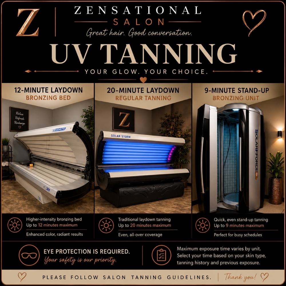 Tanning session at Zensational Salon in The Dalles, OR