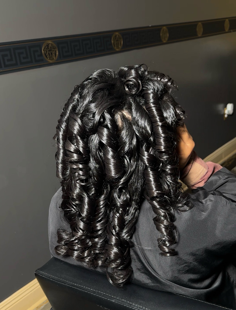 Roller Set on Natural Hair