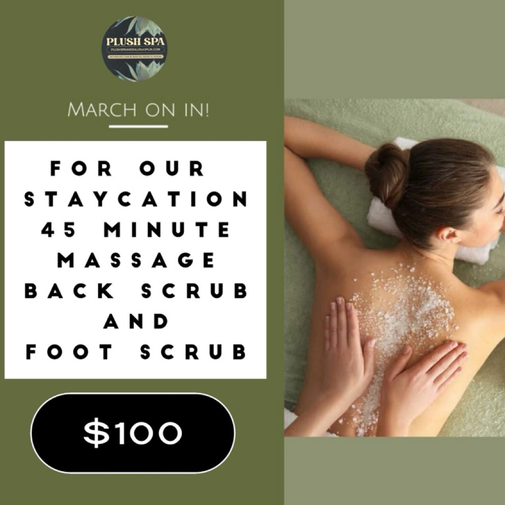 Staycation Package at Plush Spa in Joplin, MO