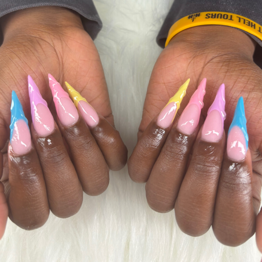 Long French Tip Set at Klawed By Ariana in Oak Park, IL