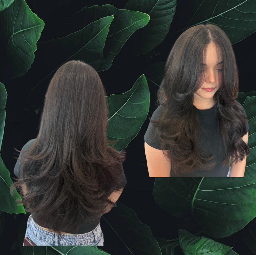 Womens Medium/Long Haircut at luna & flor salon in buford, GA