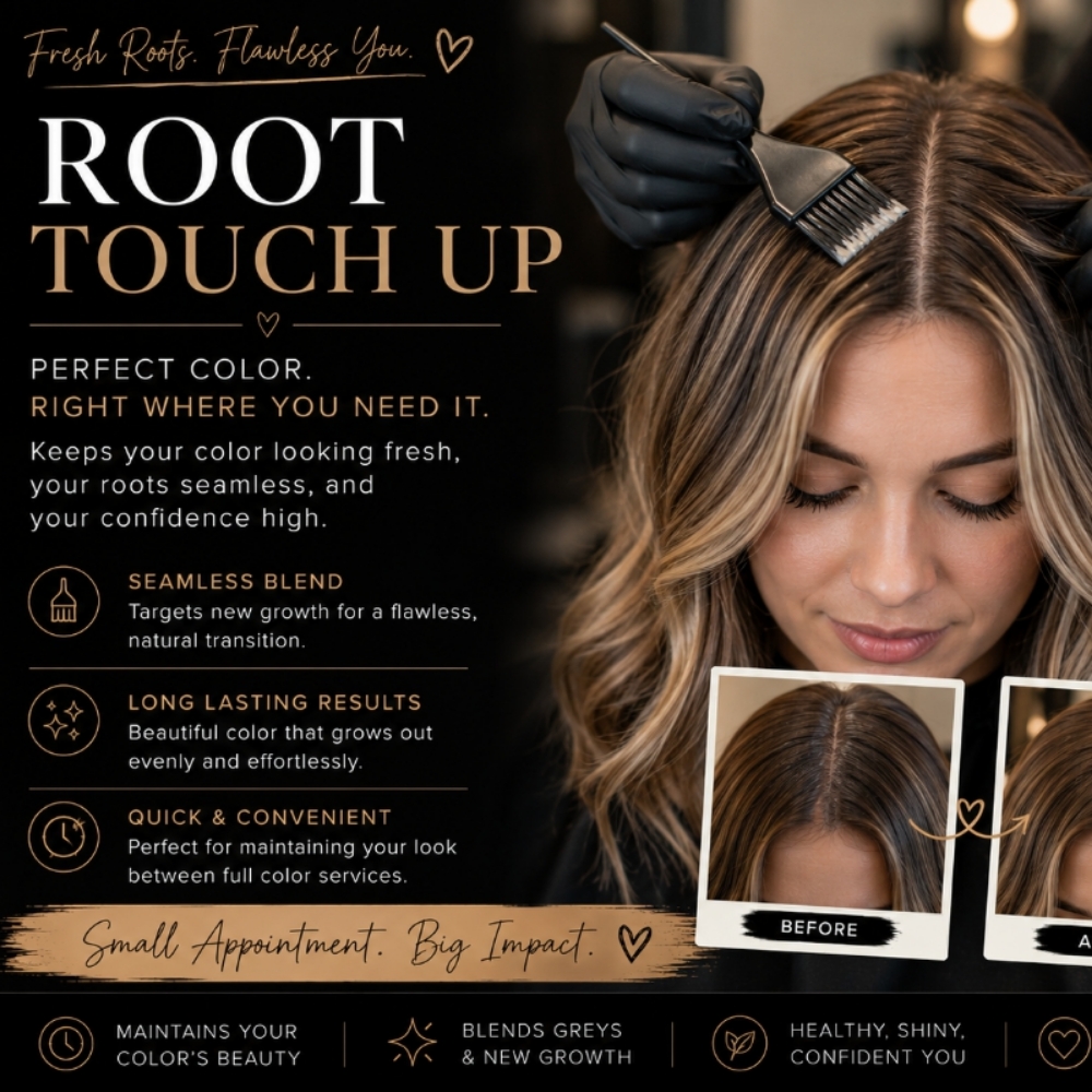 Root Touch Up at Foil And Fade Modern Hair Studio in Oneida, TN