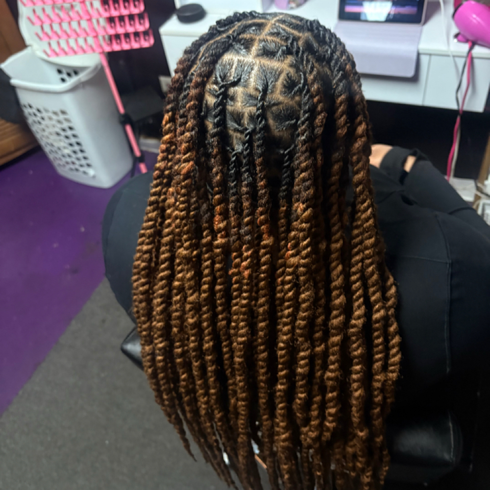 Island Twist Over Locs (No Boho) at Raven  Lewis in Montgomery, AL