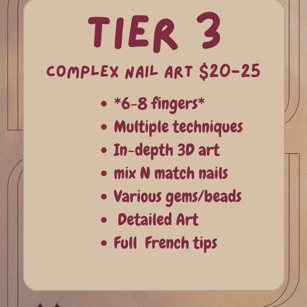 Nail Art Tier 3 at Ardent Salon & Barbershop in Edinburg, VA