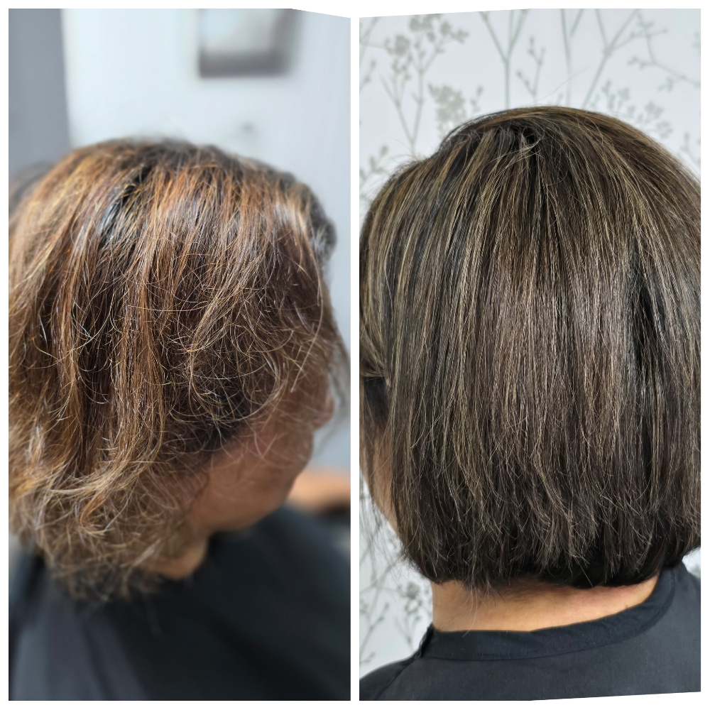 HL W/ Grey Coverage (Short Hair) at Lyliana Villanueva At The Beauty Studio in Lufkin, TX