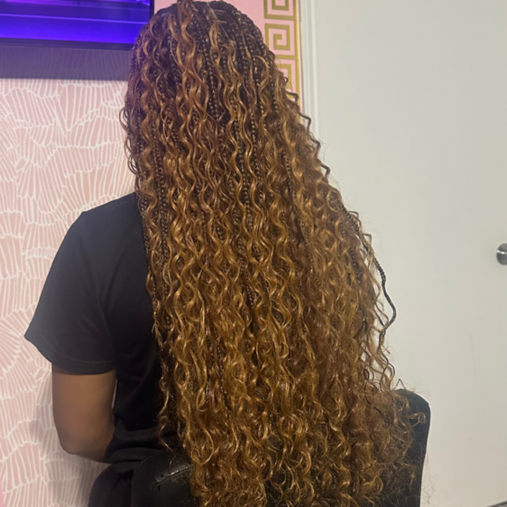 Boho Knotless /Box Braid Medium at Gigi African Braids Houston in Cypress, TX