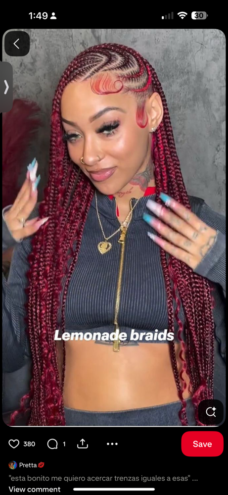 Half N Half W/ Braids at KissedByKe Styles in Ruston, LA