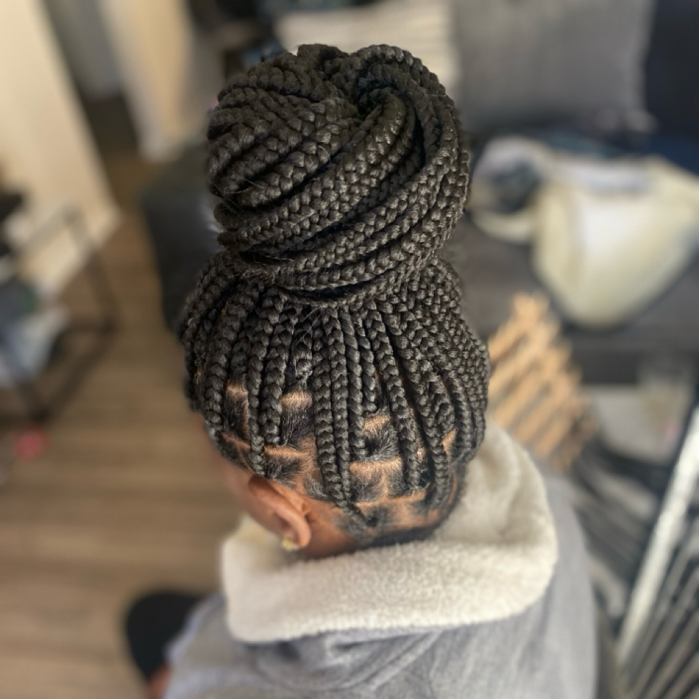 Medium Knotless Braids at TheHairDistrict in Greensboro, NC