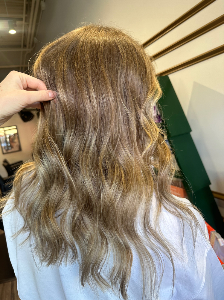 Balayage With Base Color & Toner