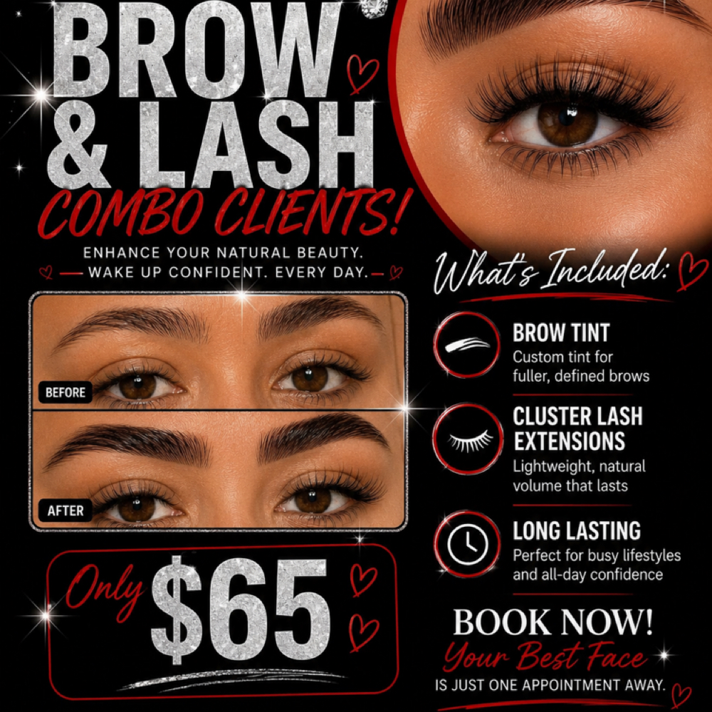 Brow Sculp W/ Tint & Cluster Lashes at August Allure Aesthetics LLC in Lehigh Acres, FL