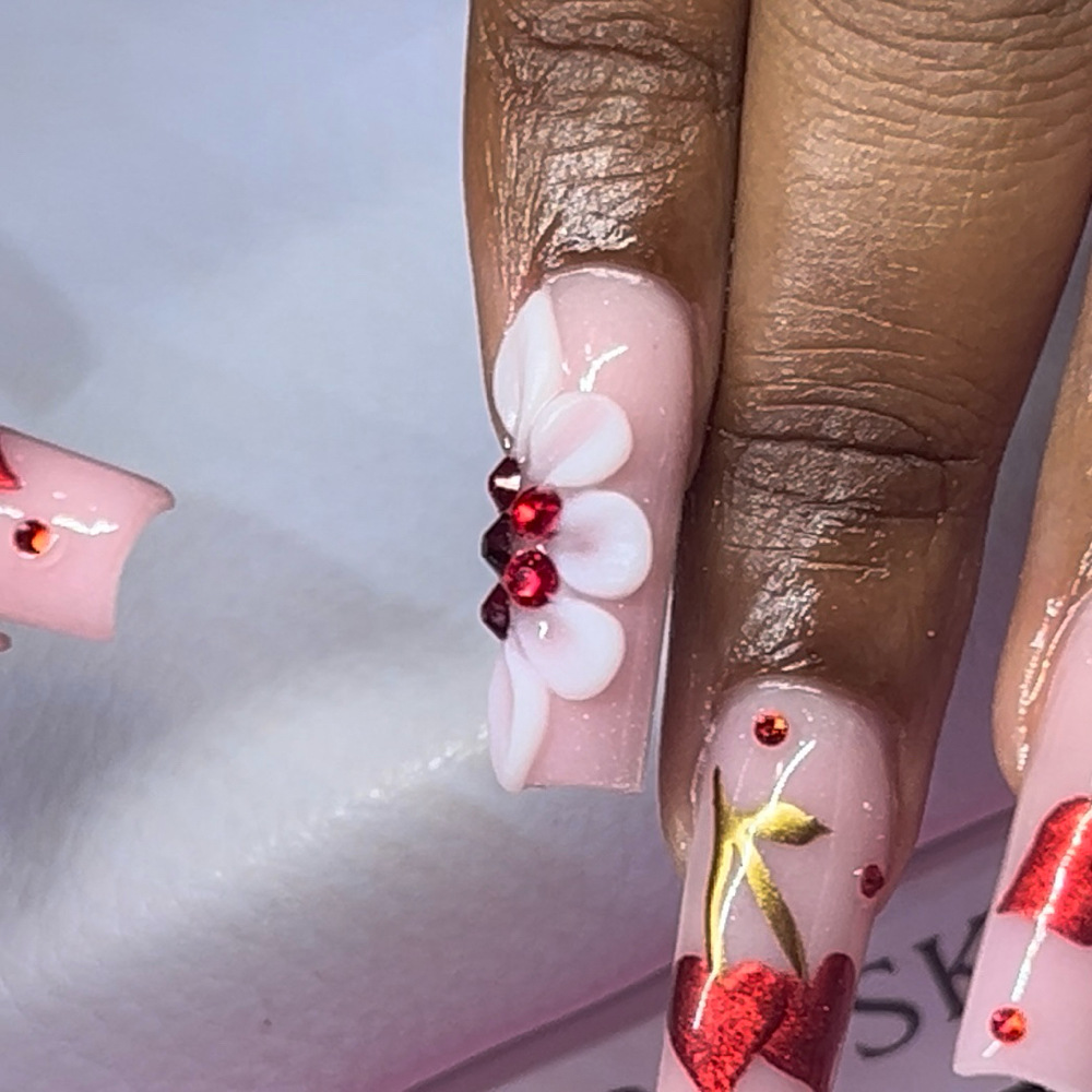 1 3D Flowers With Bling