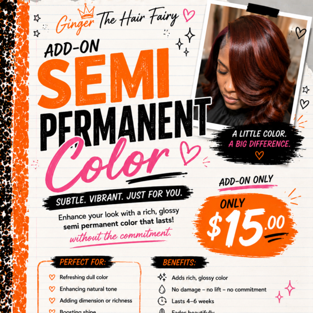 Semi Permanent Color Service at Fairy land studio in San Antonio, TX
