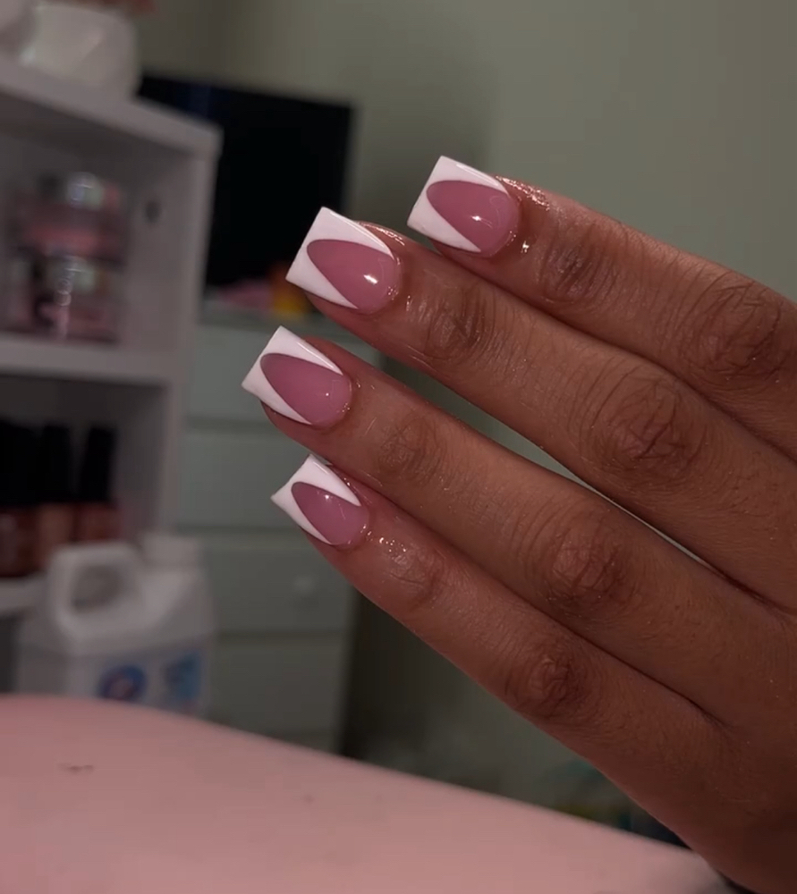 french tip short 💕