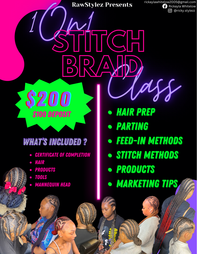 1 On 1 Stitch Braid Class