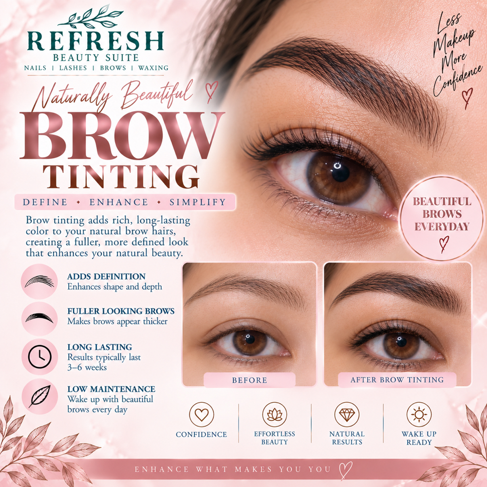 Brow Tinting at Refresh Beauty Suite in Rock Hill, SC