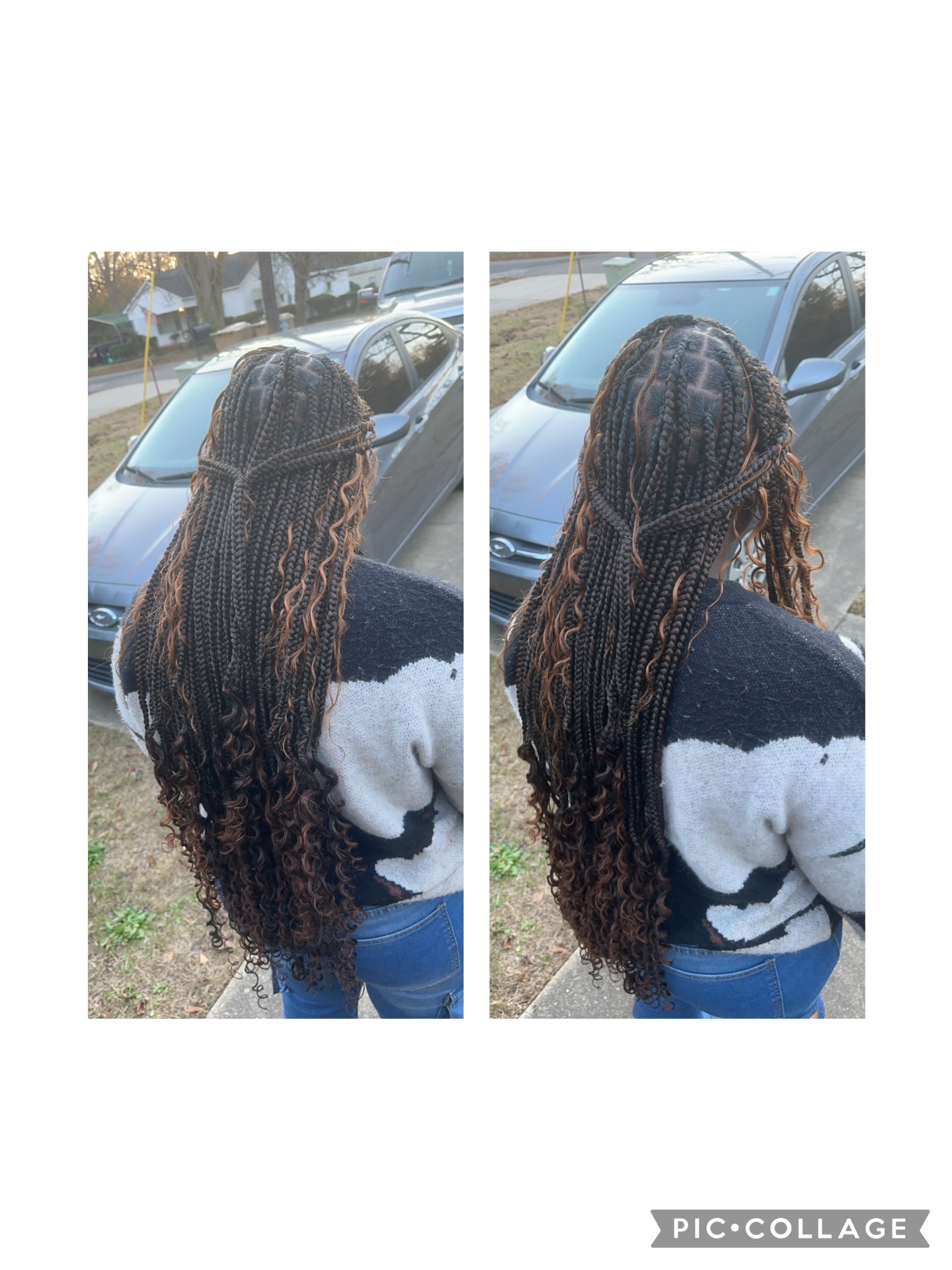 Medium Knotless Bohemian Braids