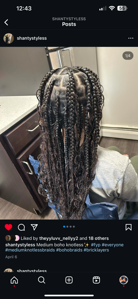 Medium Boho Knotless