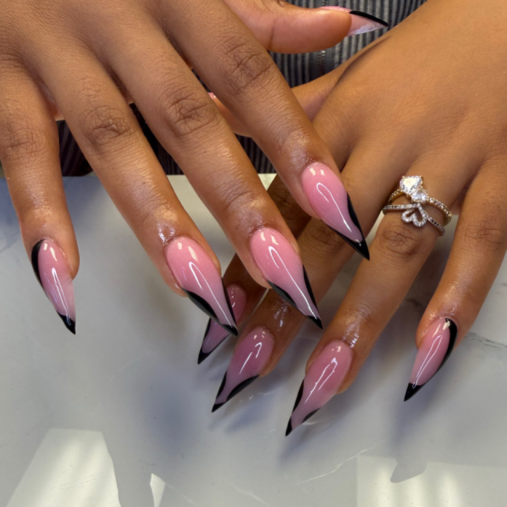 Long Full Set With French Tip at Khloe’ De Nails in Cincinnati, OH