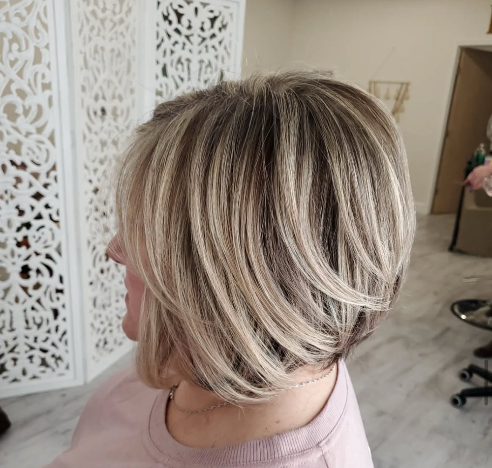 Partial Highlight Cut Blow at Hair by Carli @ The Market Commons in Myrtle Beach, SC