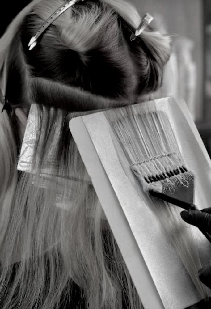 Half Head/partial Foils at The Blue Angel Suite • Styled by Miranda in Waupaca, WI