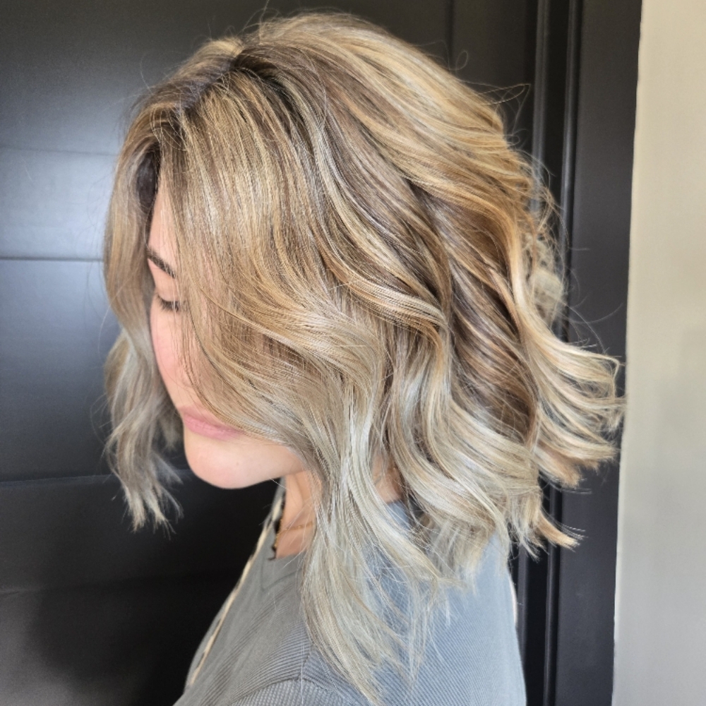 Full Highlight & Style at Emerald & Olive Salon in New Holland, OH