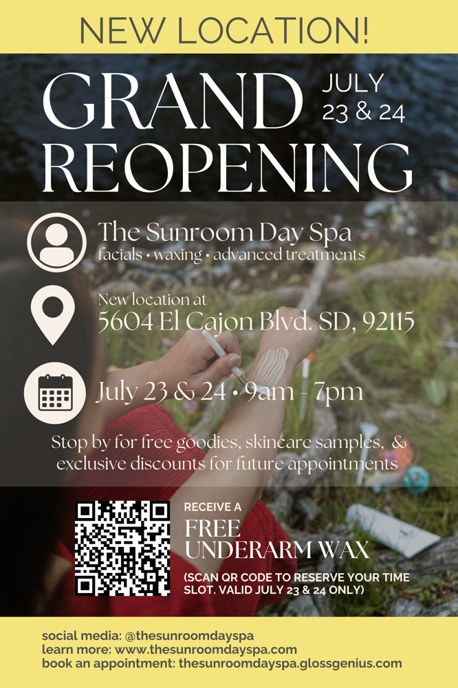 Grand Reopening Free Underarm Wax