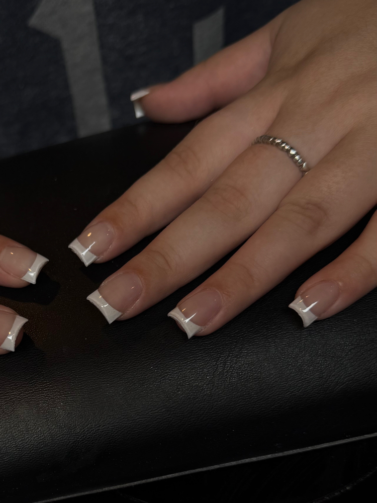 White Tips French at Dae’s Designs in Cedar Rapids, IA