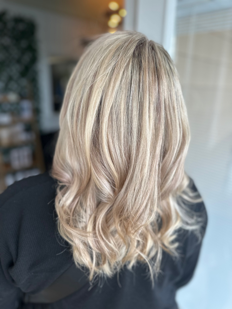 All Over Highlights Medium Hair