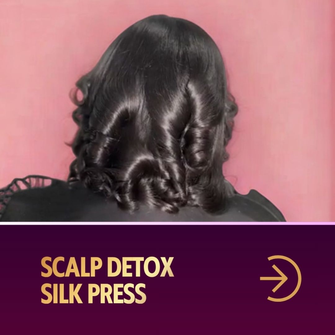 Scalp Detox Silk Press at Her Mane Therapy in Lewisville, TX