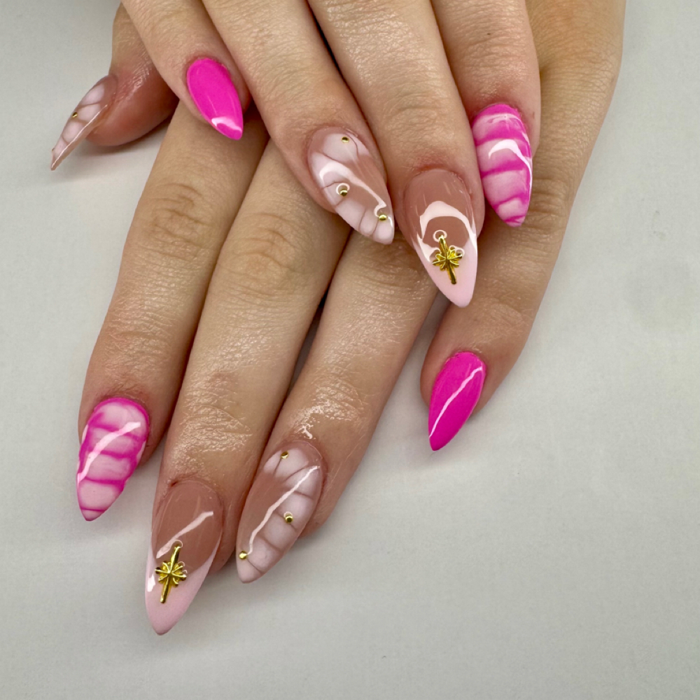 Medium Acrylic Full Set at GlammbyGabb x LivsNailLounge in Monroe, OH