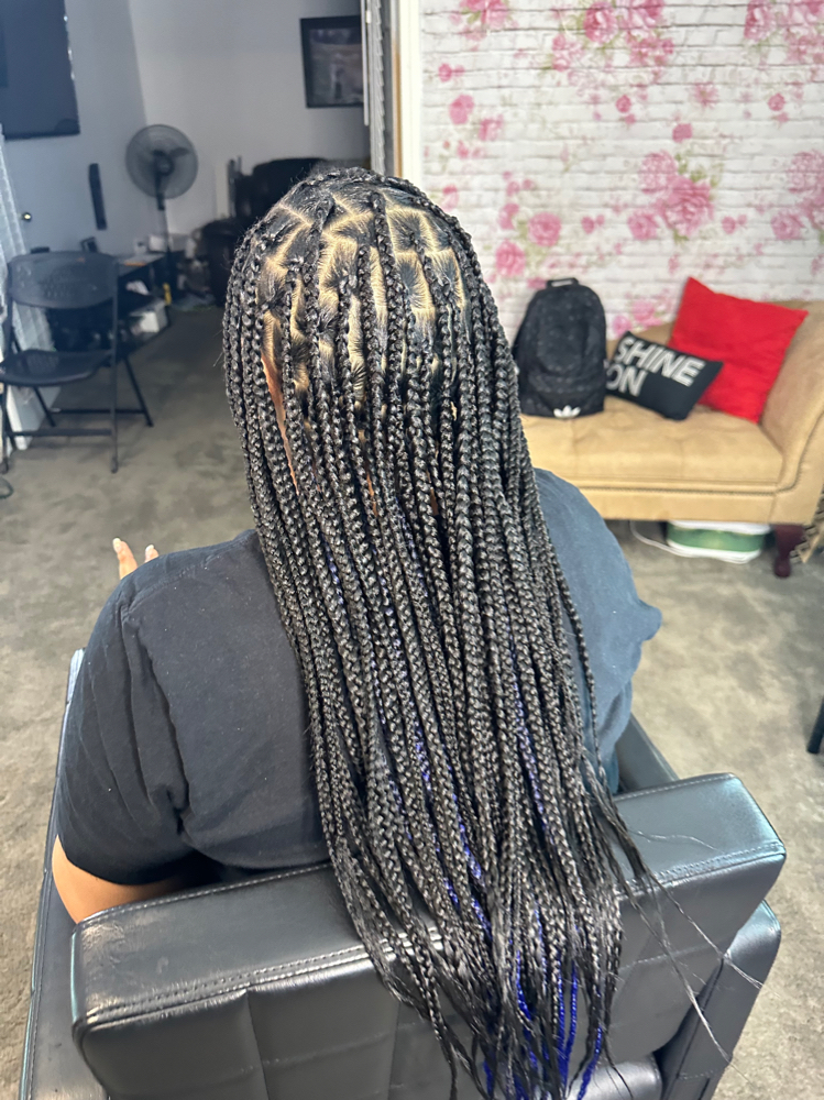 Medium Knotless Braids Lower Back