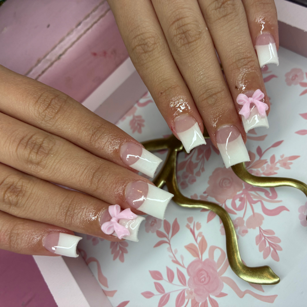 Basic Old School French Tip at Barbied by bryy in Donna, TX