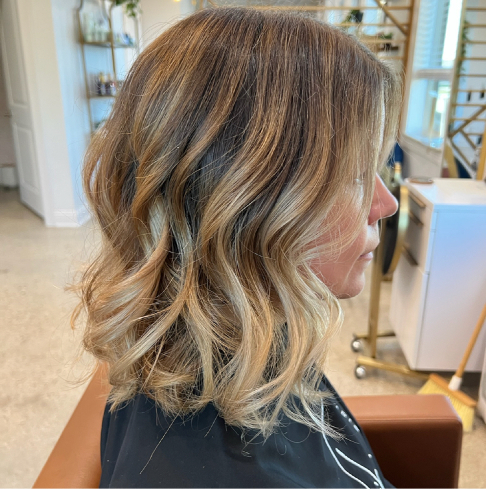Color, Partial Highlight & Blow-Dry at Hair With Flair in Frisco, TX