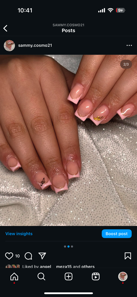 Short Acrylic Nails at Sammy’s cosmo in Salem, OR