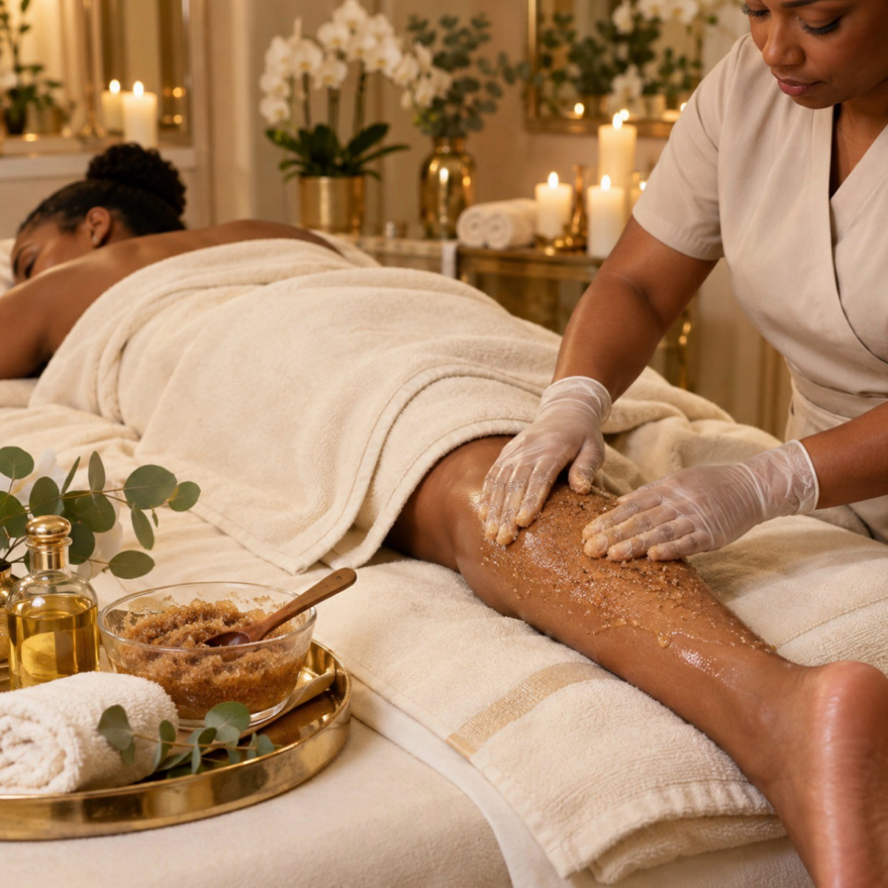 Full Body Exfoliation at JustForYouWaxing in Jackson, MS
