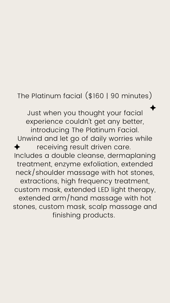 Platinum Customized Facial