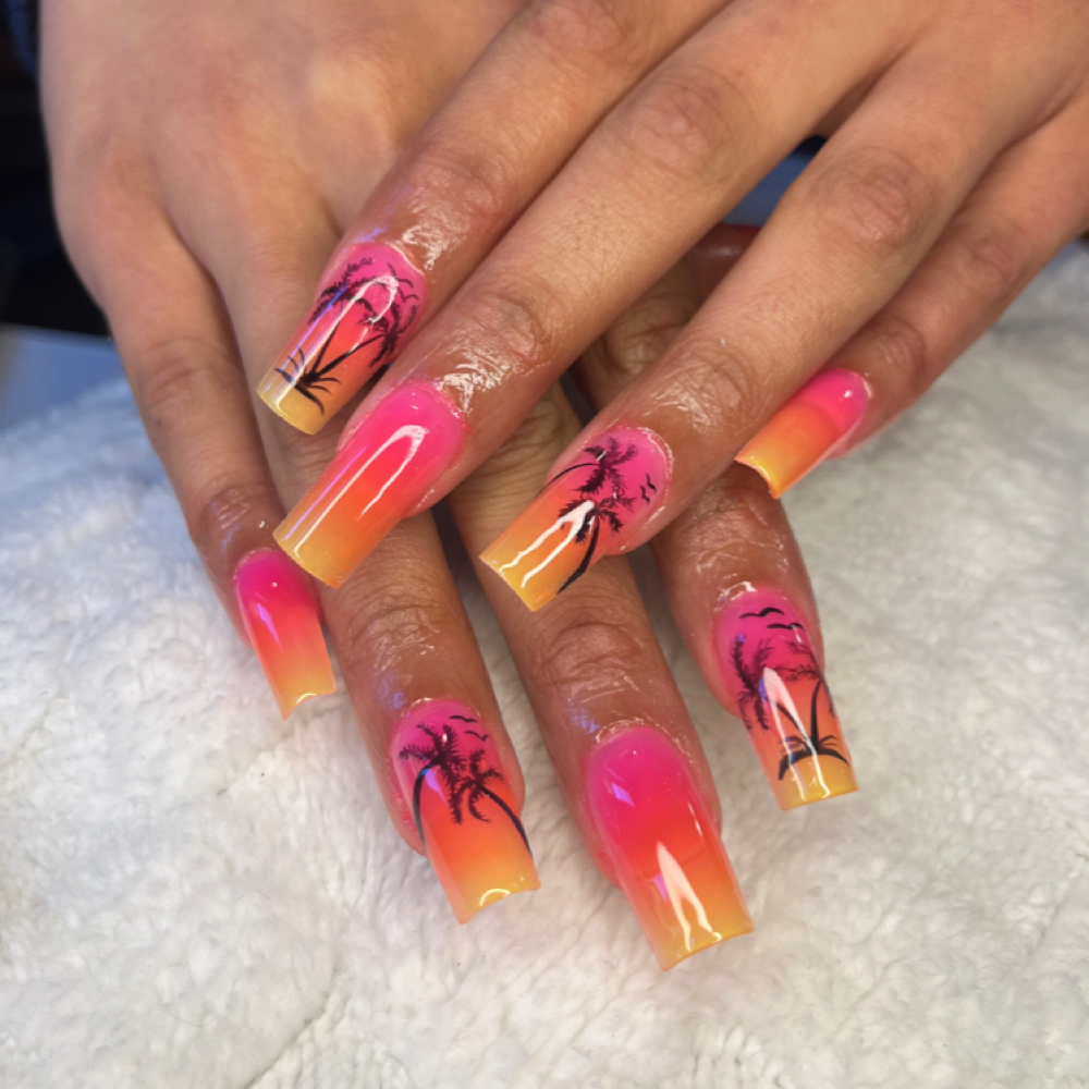 Ombre Nail Design (add-on) at Heavenly Hair & Nail Spalon in Wingina, VA