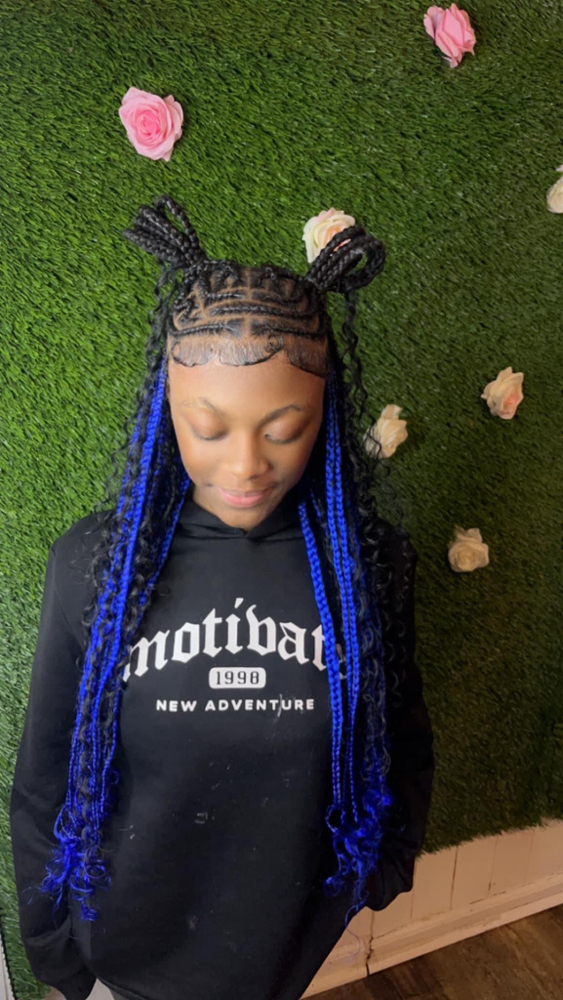 up & down braid knotless n back