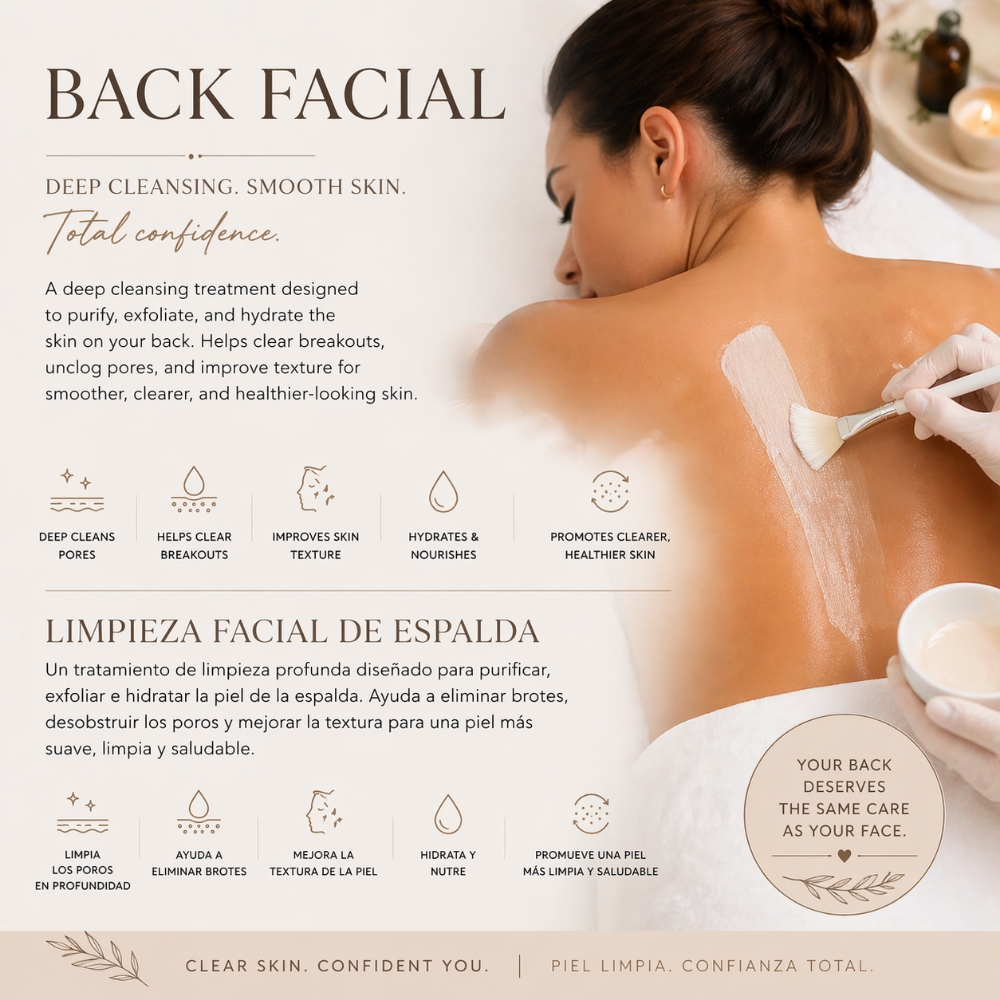 Back Facial Treatment at Ady Glow Esthetics in Houston, TX